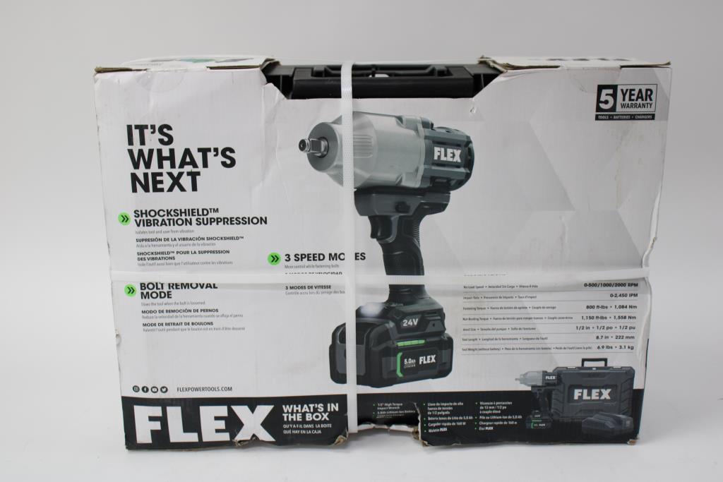 Flex 1/2" High Torque Impact Wrench Kit Property Room