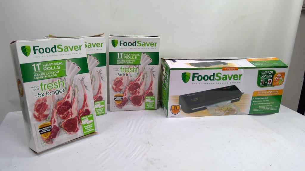 FoodSaver Vacuum Sealing System, Heat-Seal Rolls Packs, 4 Pieces