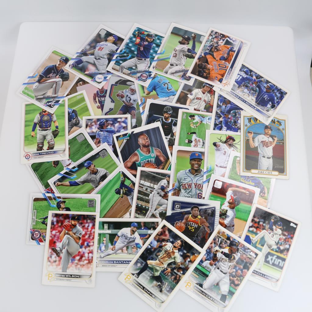 Football, Baseball, And Basketball Trading Cards, 29+ Pieces