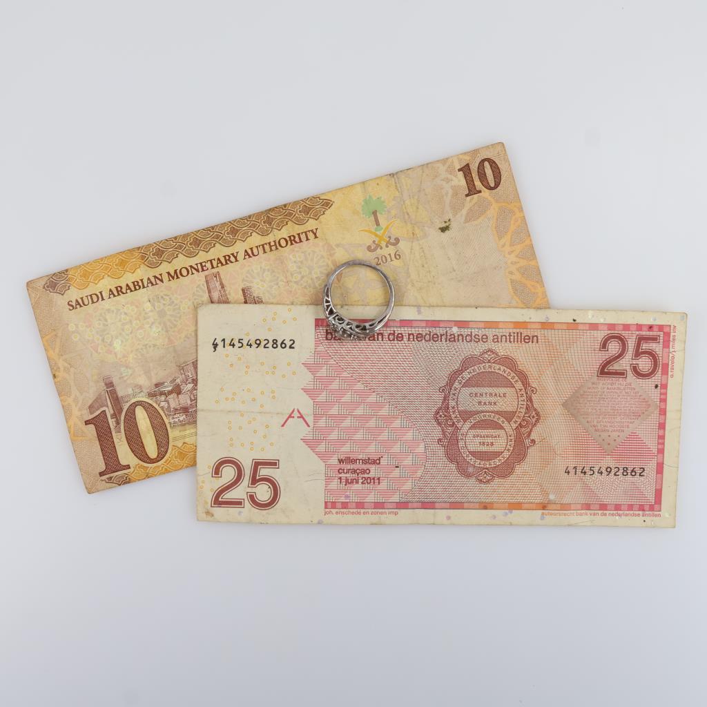Foreign Bills And Sterling Silver Ring