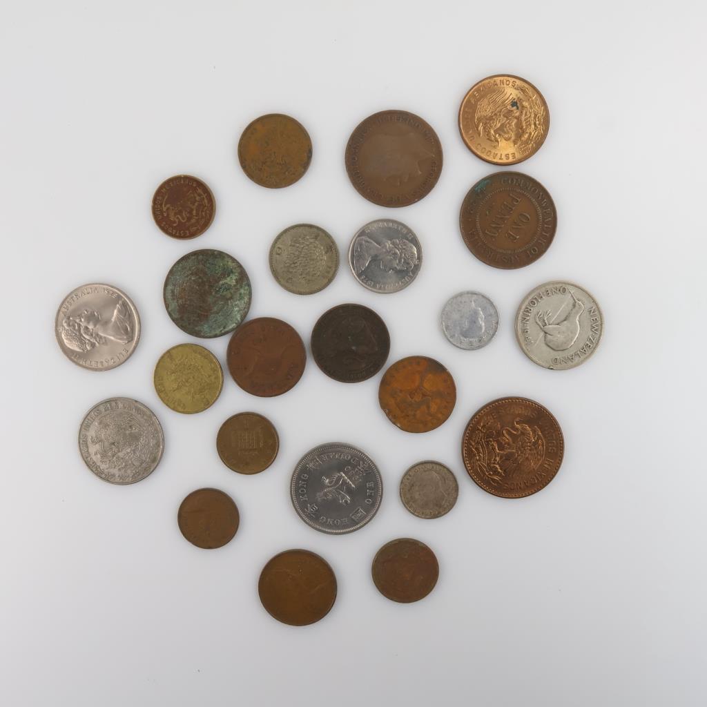 Foreign Coins; 19+ Pieces