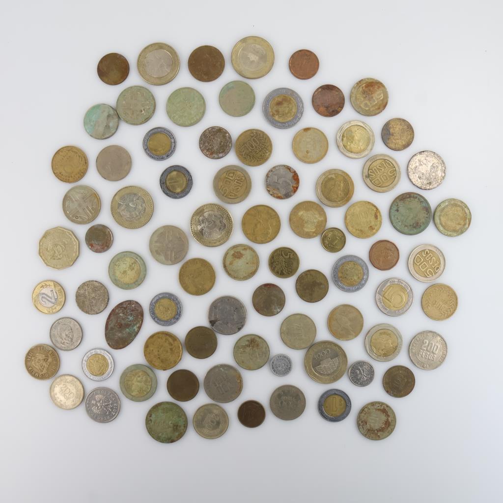 Foreign Coins; 75+ Pieces