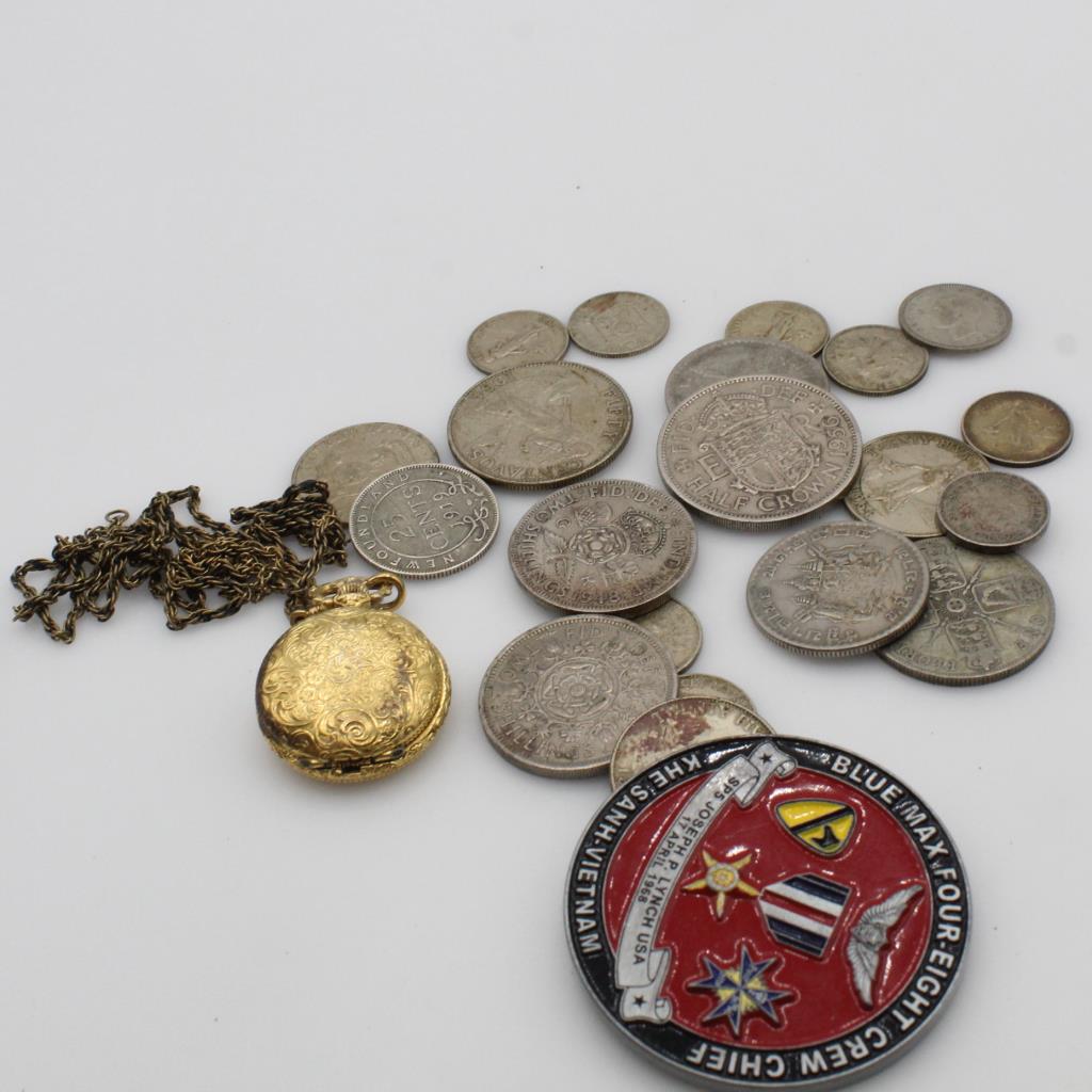 Foreign Currency Token And Watch, 20+ Pieces
