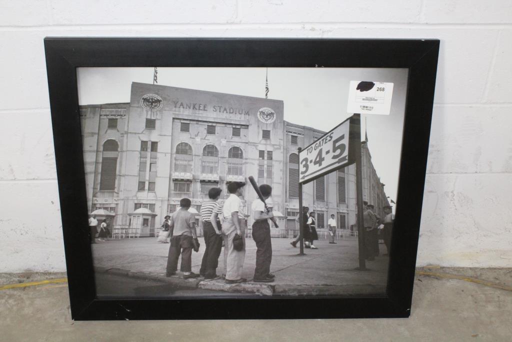 Framed Picture Of Four Boys In Front Yankee Stadium Property Room Framed Picture Of Four Boys In Front Yankee Stadium