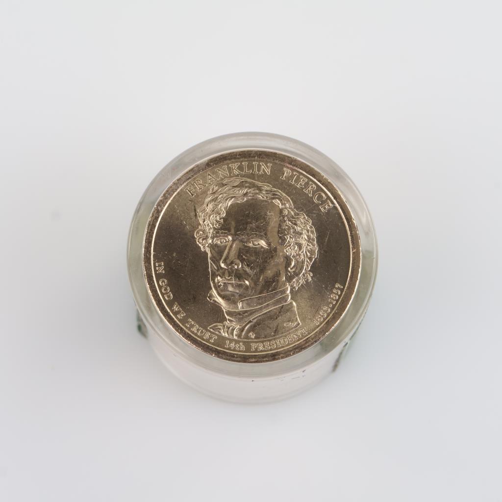 Franklin Pierce Danbury Mint UNC Presidential Collector Roll, 12 Coins