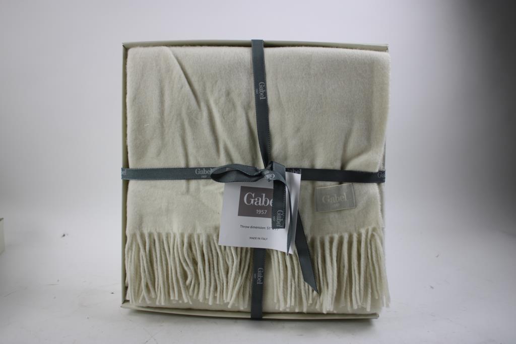 Gabel Off-White Throw Blanket