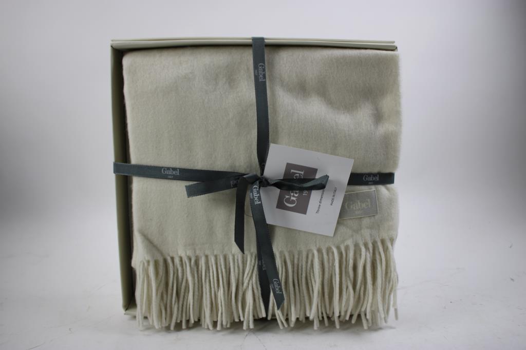 Gabel Off-White Throw Blanket