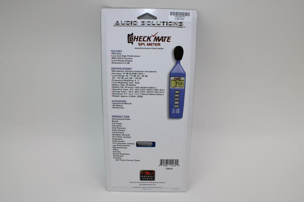 Galaxy Audio Check Mate SPL Meter | Property Room