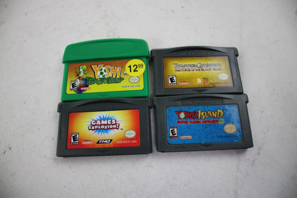 Games Explosion, Yoshi's Island, &  Pirates Of The Carribbean & More 4 Pieces