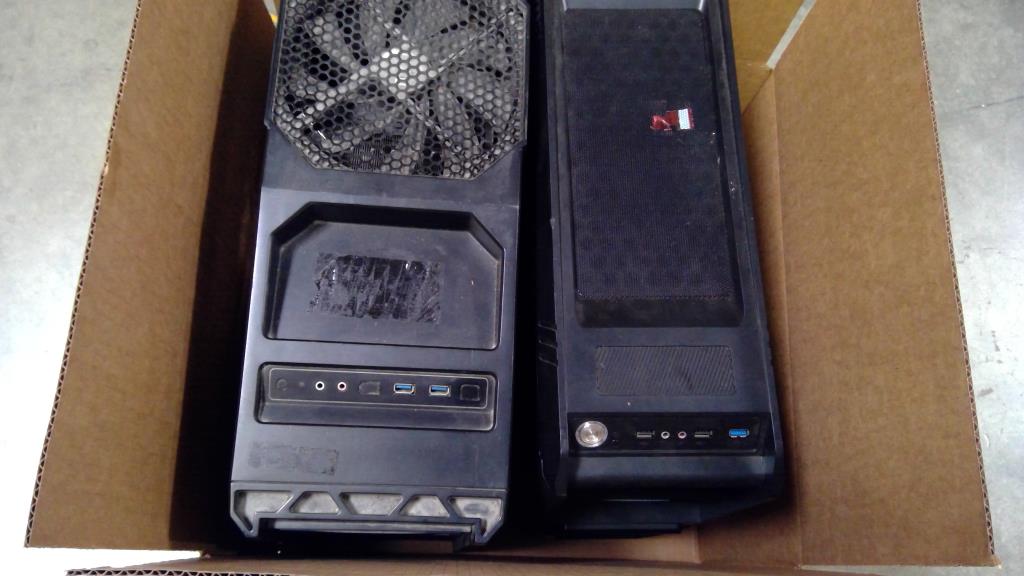 Gaming Computer Towers For Parts Only No HDD Untested, 2 Pieces