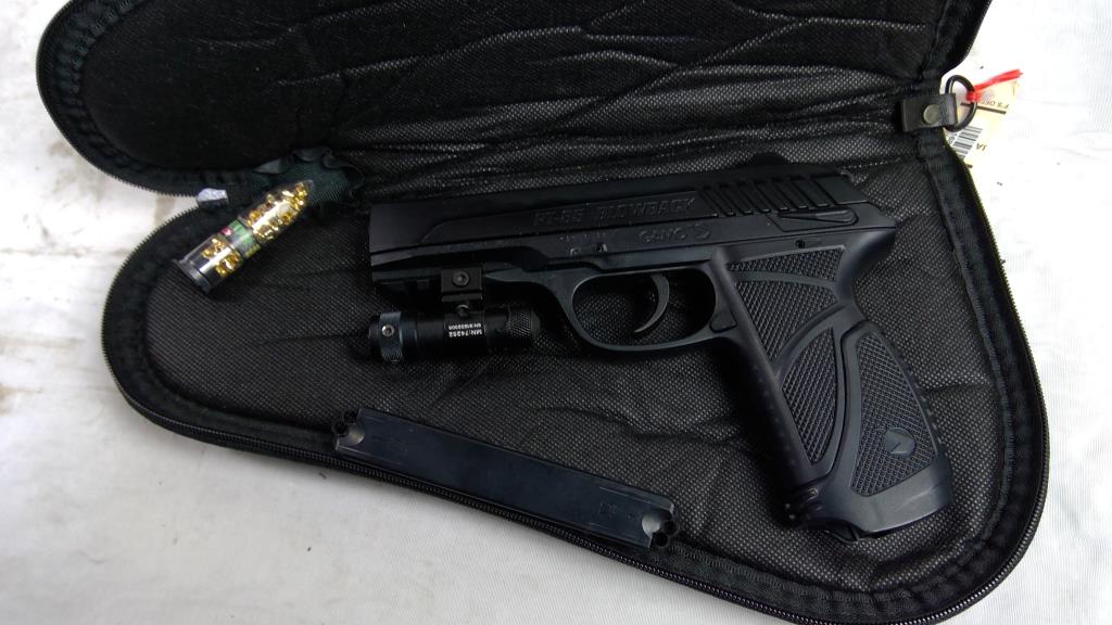 GAMO PT-85 Blowback Air Gun With Raptor Pellets And Case