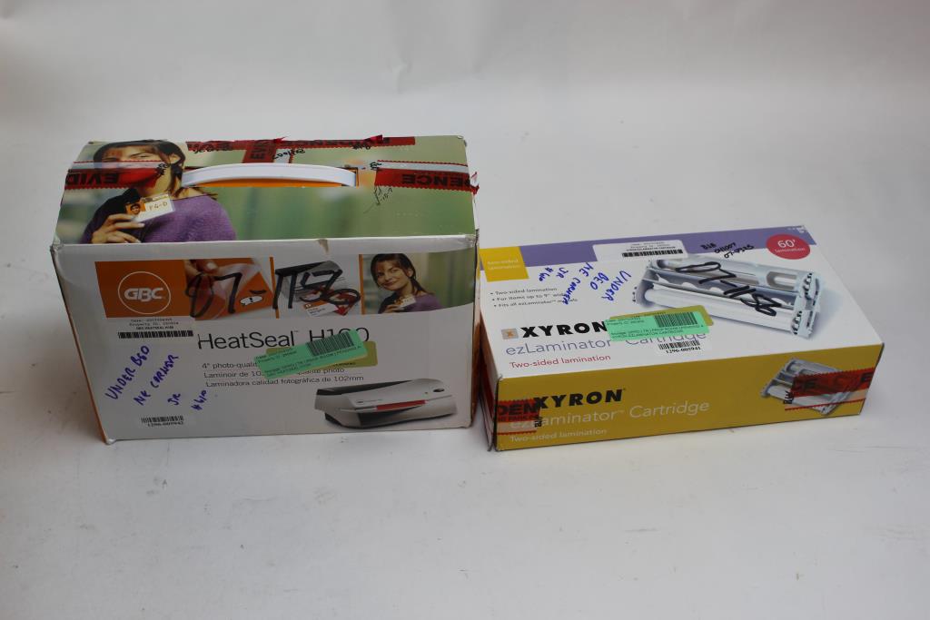 GBC H100 Heat Sealer And Xyron Ezlaminator Cartridge 2 Items