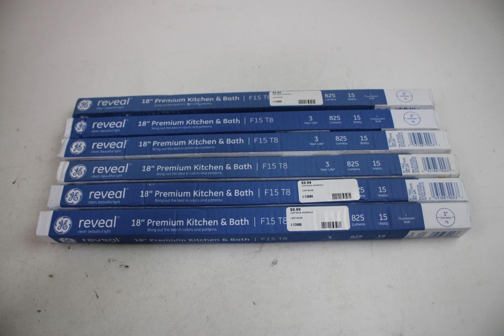 Ge Reveal Light Tubes 6 Pack