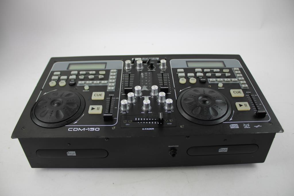 Gem Sound CDM-150 Dual Deck CD Player DJ Mixer