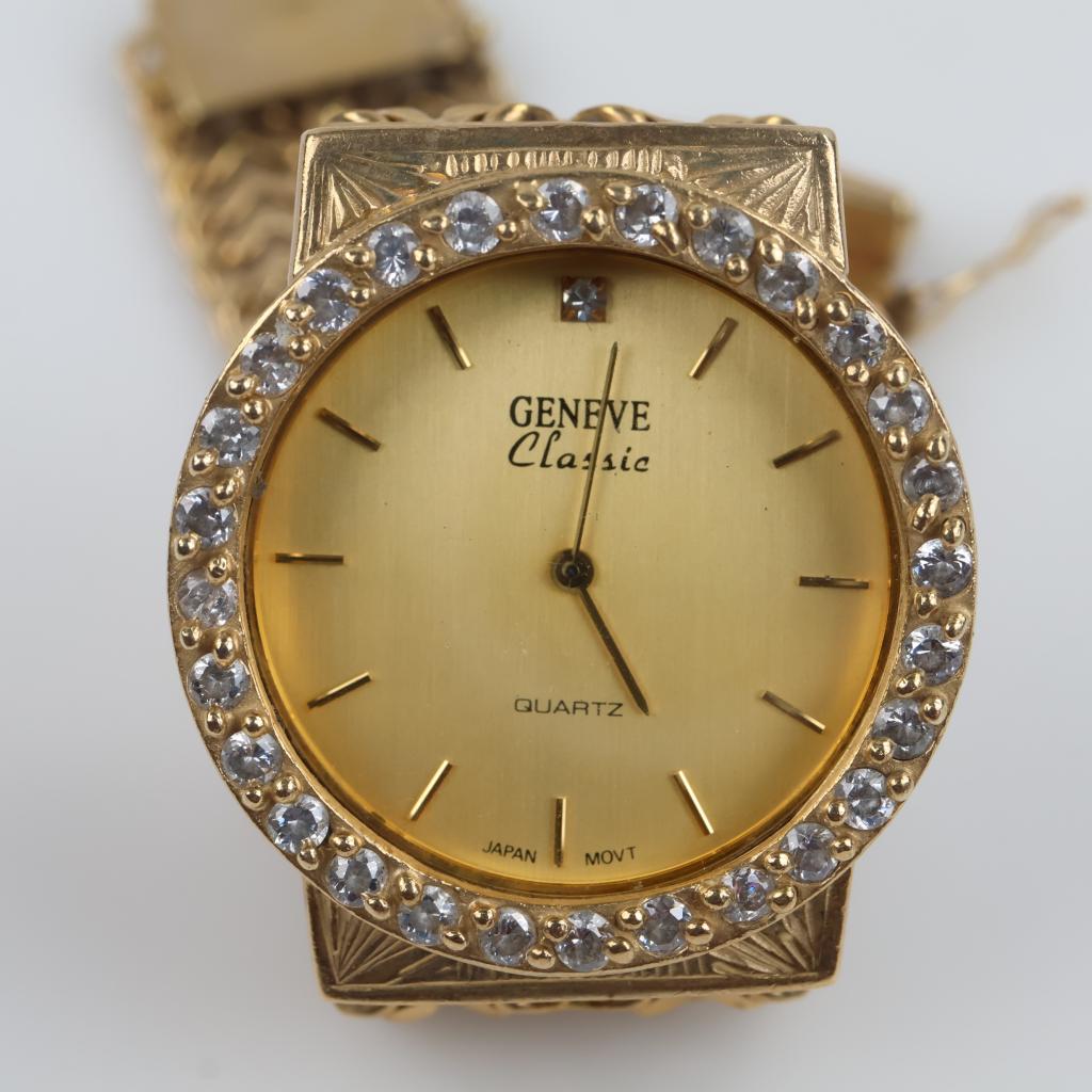 Geneve 10kt Gold Band Classic Watch