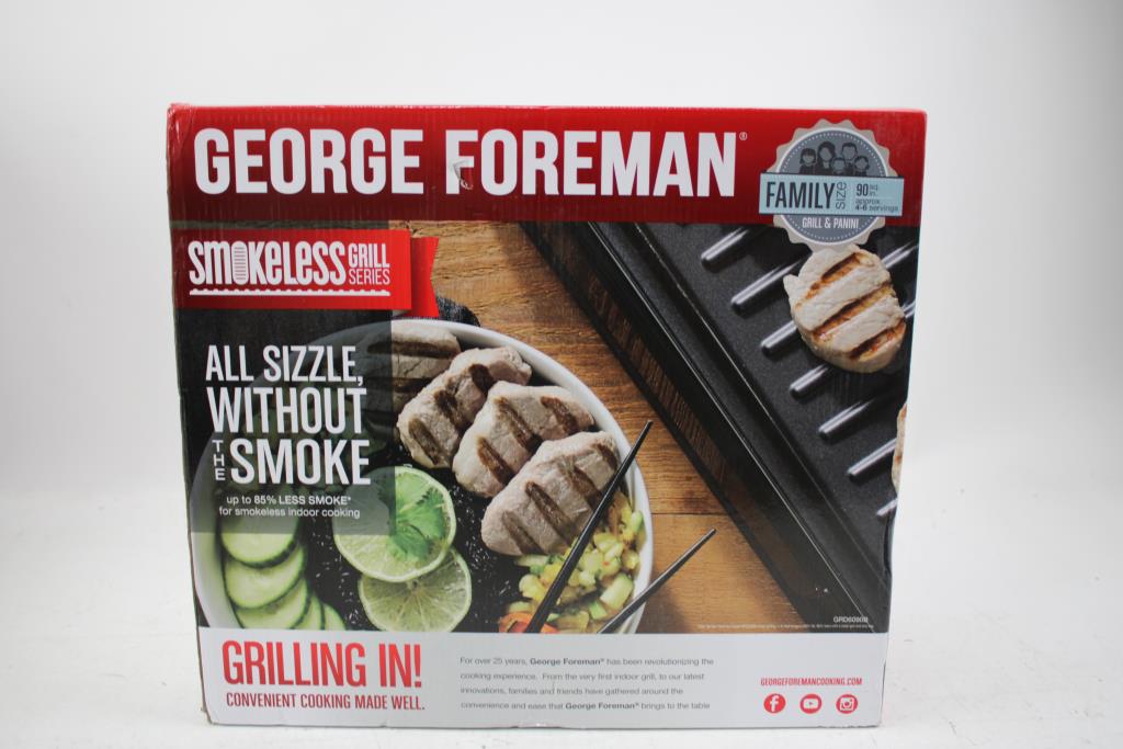 George Foreman Smokeless Grill Series Digital Smart Select Grill