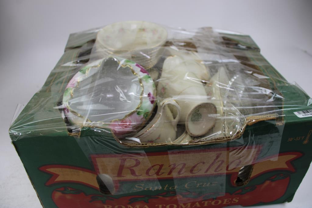 Georgian Eggshell China Set 53 Pieces