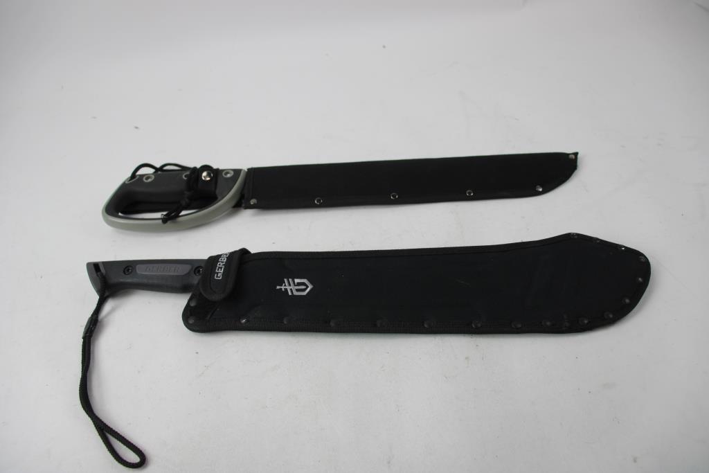 Gerber 22" Machete, And Jungle King 21" Machete, 2 Pieces
