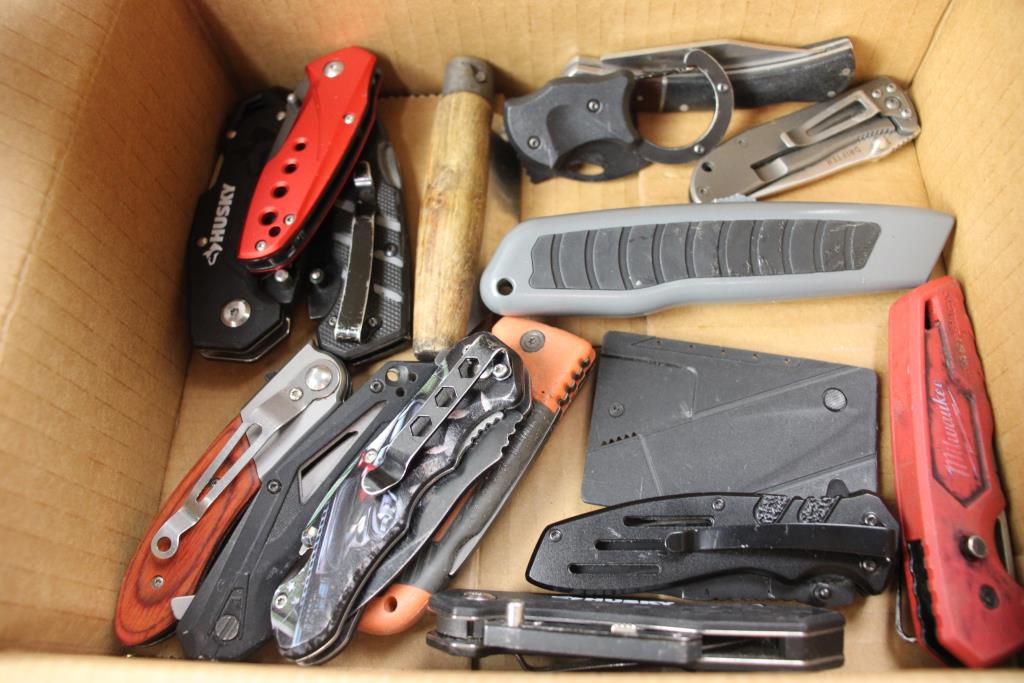 Gerber, Cabela's, Milwaukee, Husky, And More Folding Knives, 20 Pieces
