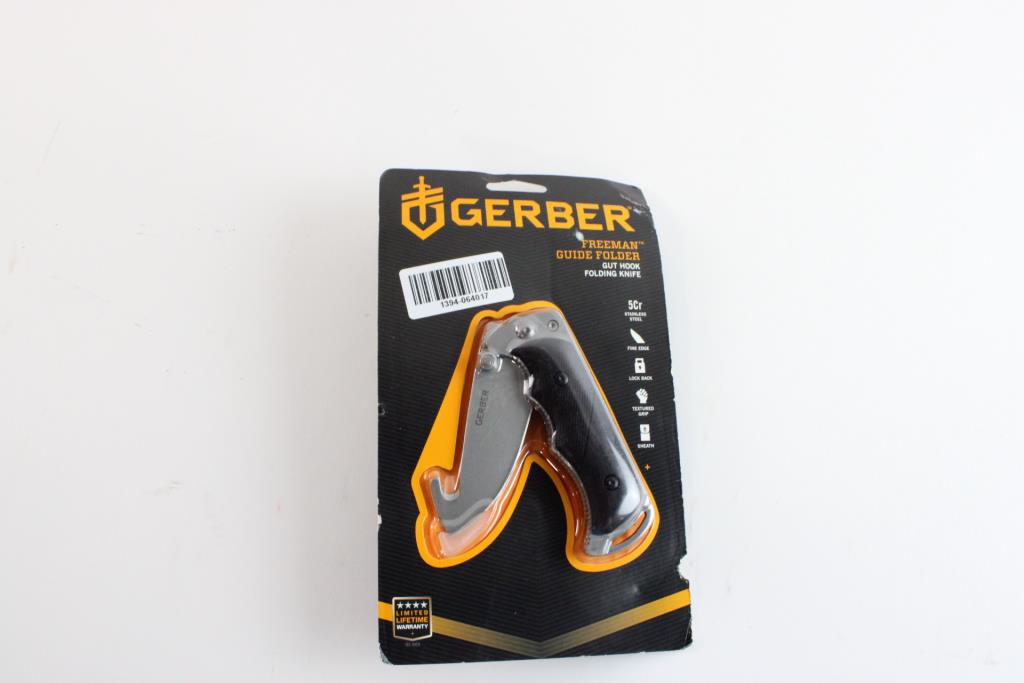 Gerber Freeman Guide Folder Gut Hook Folding Knife Property Room