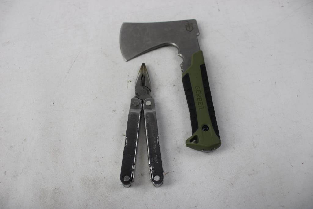 Gerber Hatchet And Leatherman Super Tool
