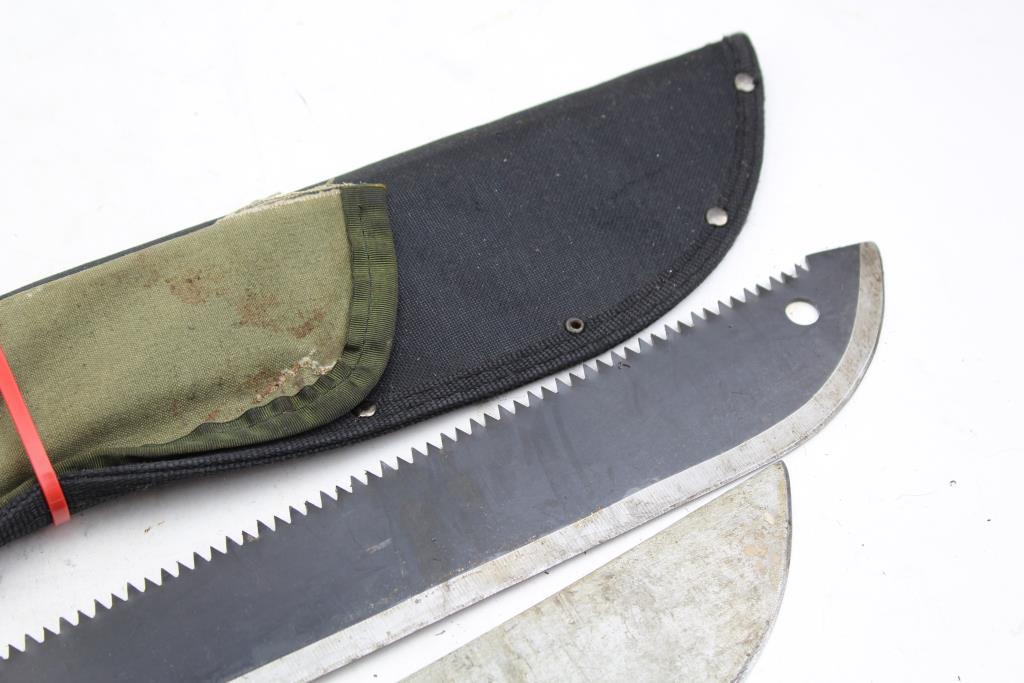 Gerber, Imacasa Fixed Blade Machetes And Sheaths 2 Items Property Room