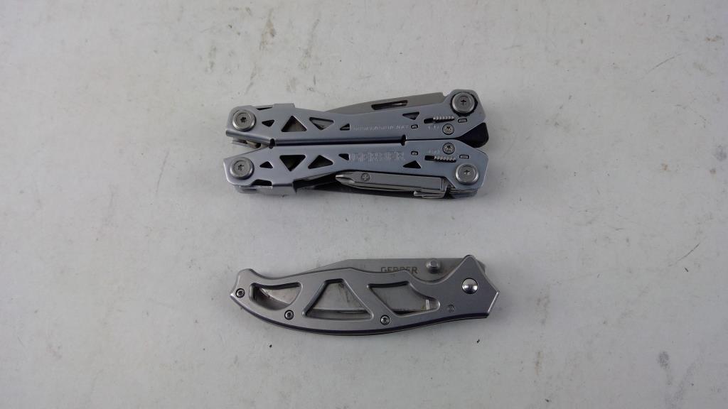 Gerber Multitool And Gerber Pocket Knife, 2+ Pieces Property Room