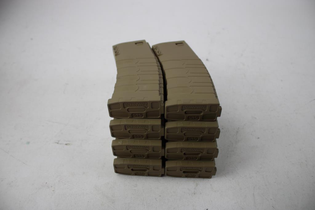 G&G Armament 120 RD Mid-Cap Polymer Airsoft Magazine Tan 8pcs