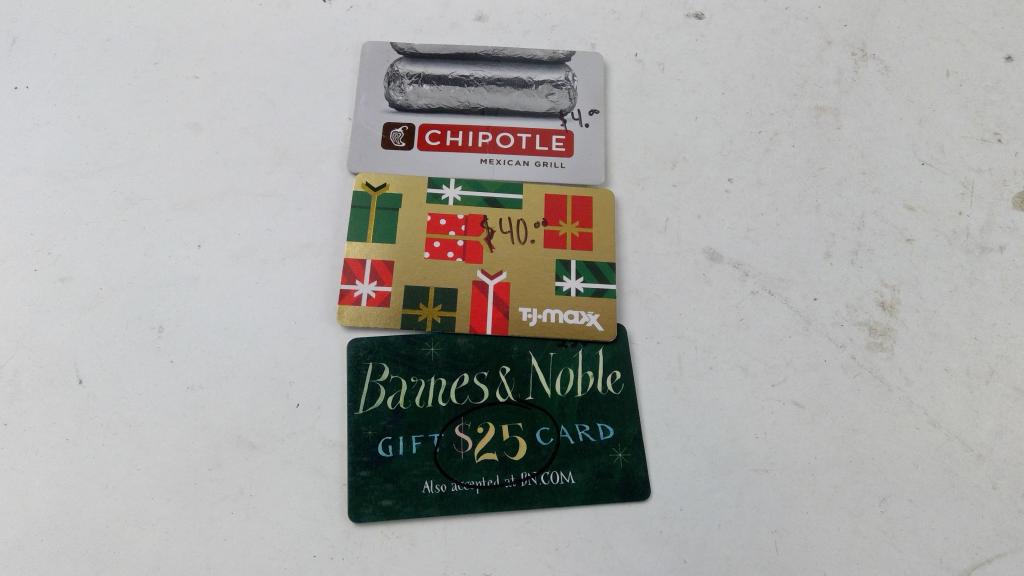 Gift Card Lot, 3 Pieces