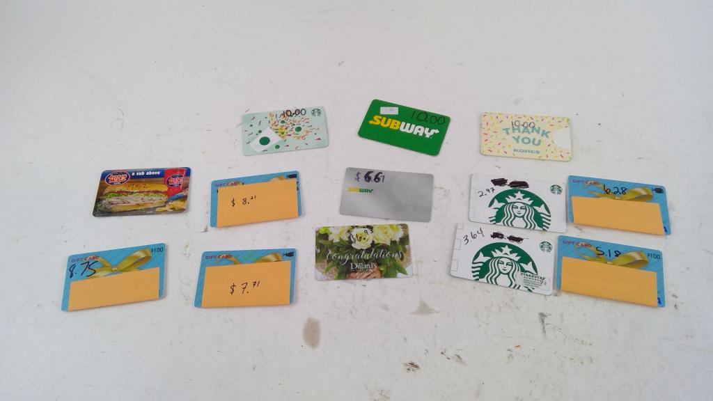 Gift Cards 13 Pieces