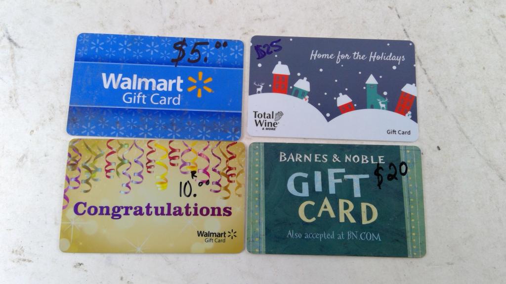 Gift Cards 4 Pieces