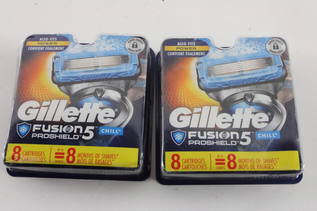 Gillette Fusion 5 Proshield Chill 8 Cartridges, 2 Packs | Property Room