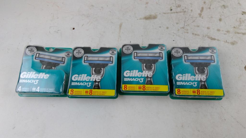 Gillette Mach 3 Razor Packs 4 Pieces