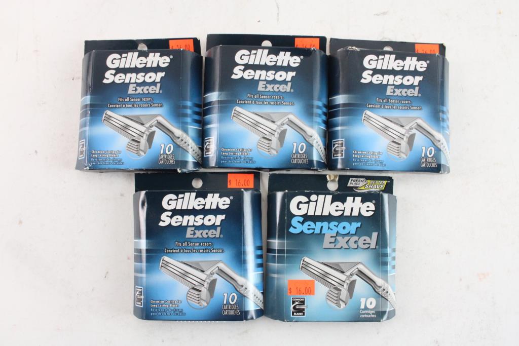 Gillette sensor excel blades 5 pieces property room