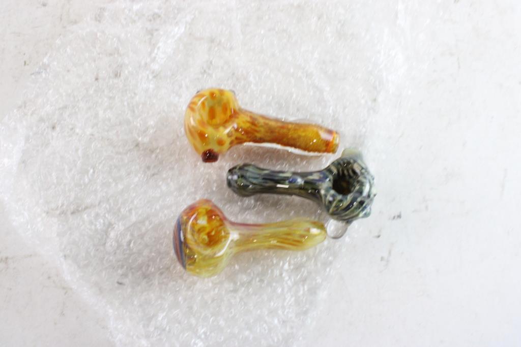 Glass Smoking Pipes, 3 Pieces Property Room