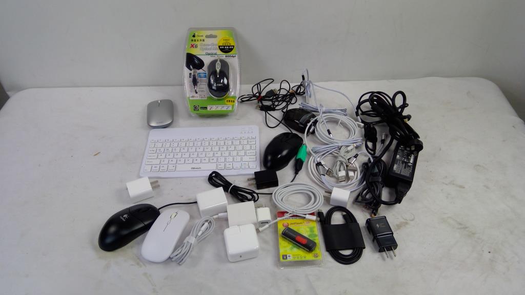 Glittech Keyboard, Computer Mouses, Power Adapters, And More