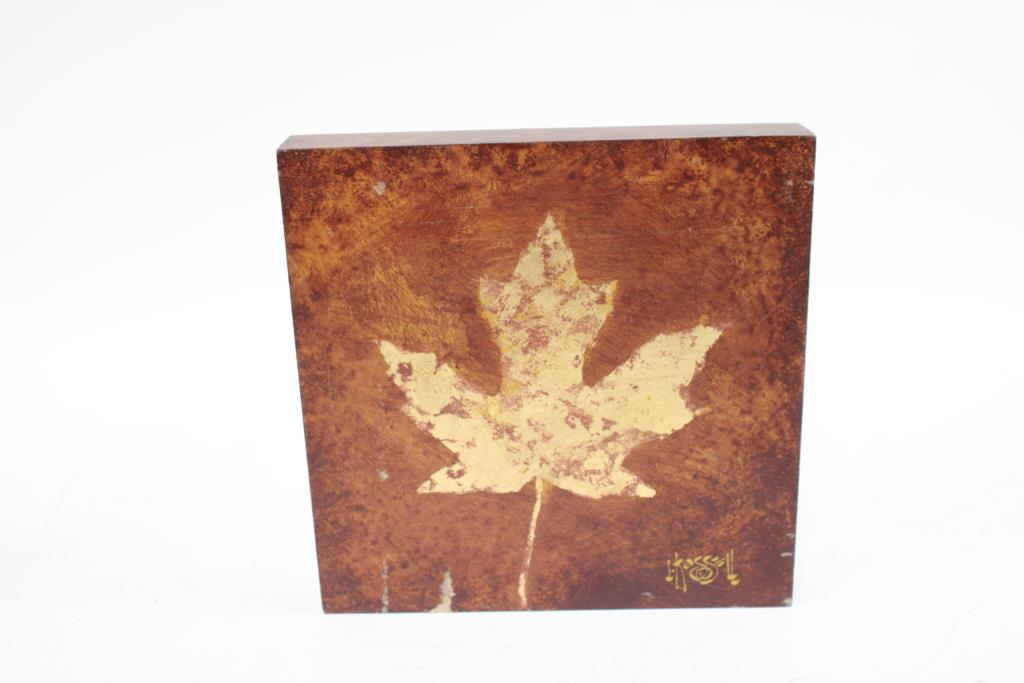 Gold Leaf Oil Painting By Larry Kassell Property Room