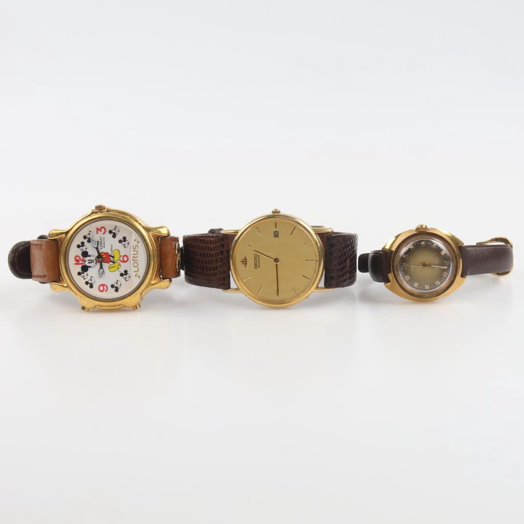 Gold Plated Mixed Watches, 3 Watches