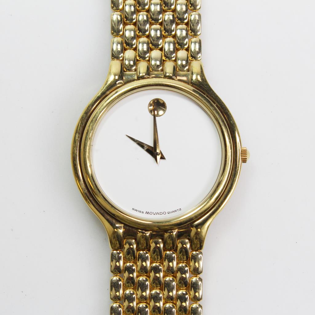movado swiss gold watch