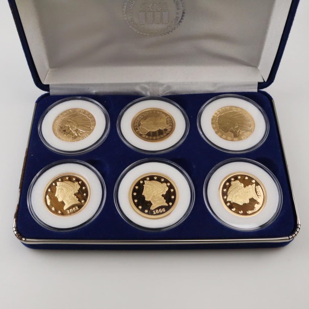 Gold Plated Replica Mint Mark Tribute Proof Collection With COA Property Room