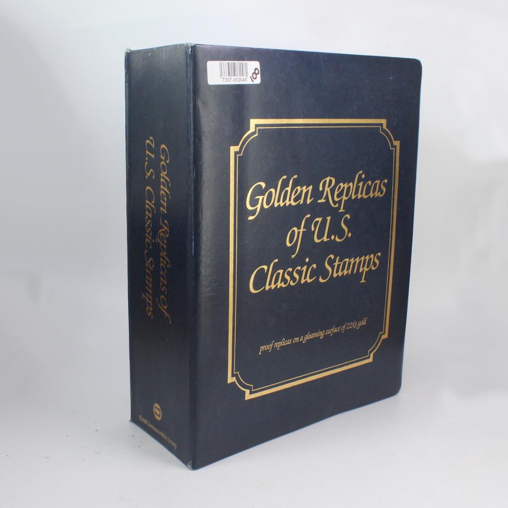 Golden Replicas Of US Classic Stamps-100 Gold Foil First Day Replicas