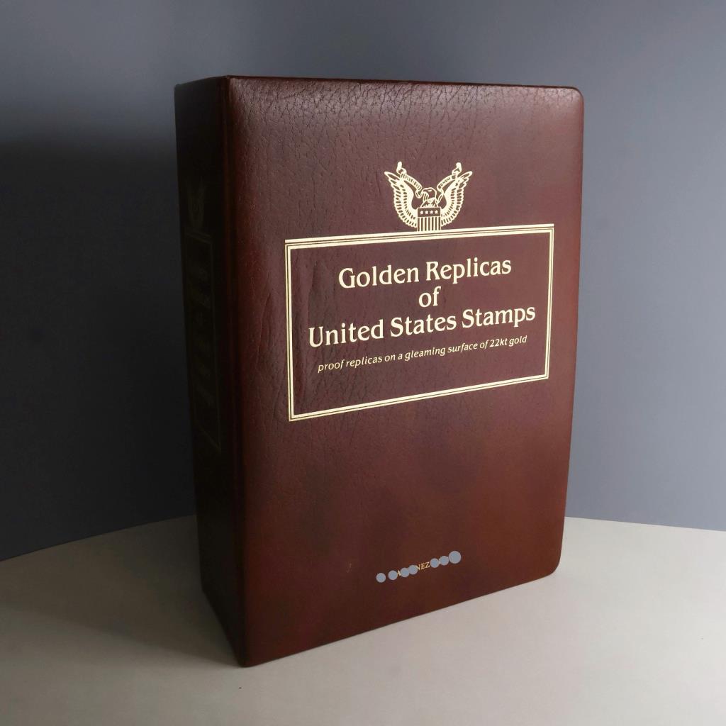 Golden Replicas Of US Stamps 1st Day Of Issue, 40+ Stamps