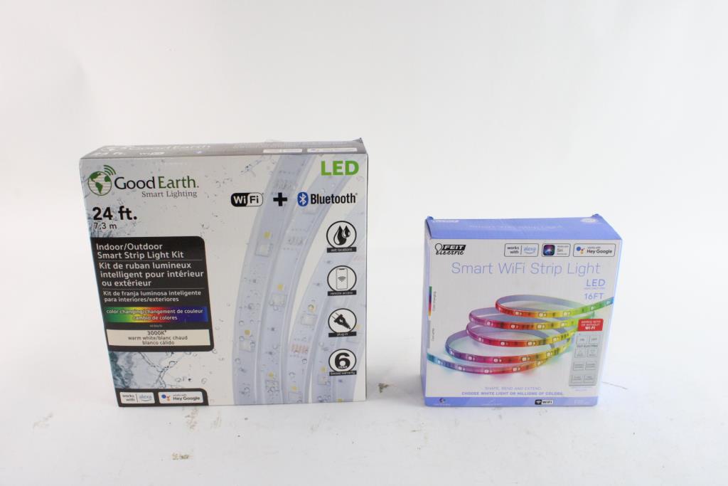 Good Earth & Feit Electric Light Strips, 2 Pieces Property Room