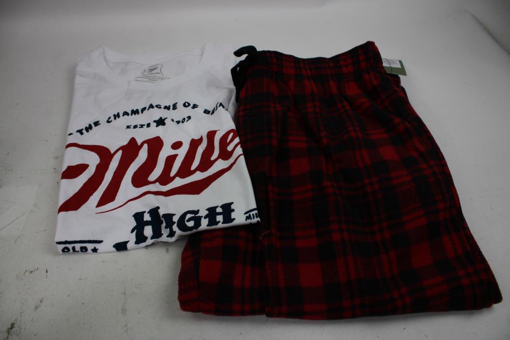 Goodfellow V-Necks, Pajama Pant, T-Shirt, And Boxer Briefs Pack, Size Medium, 9 Pieces