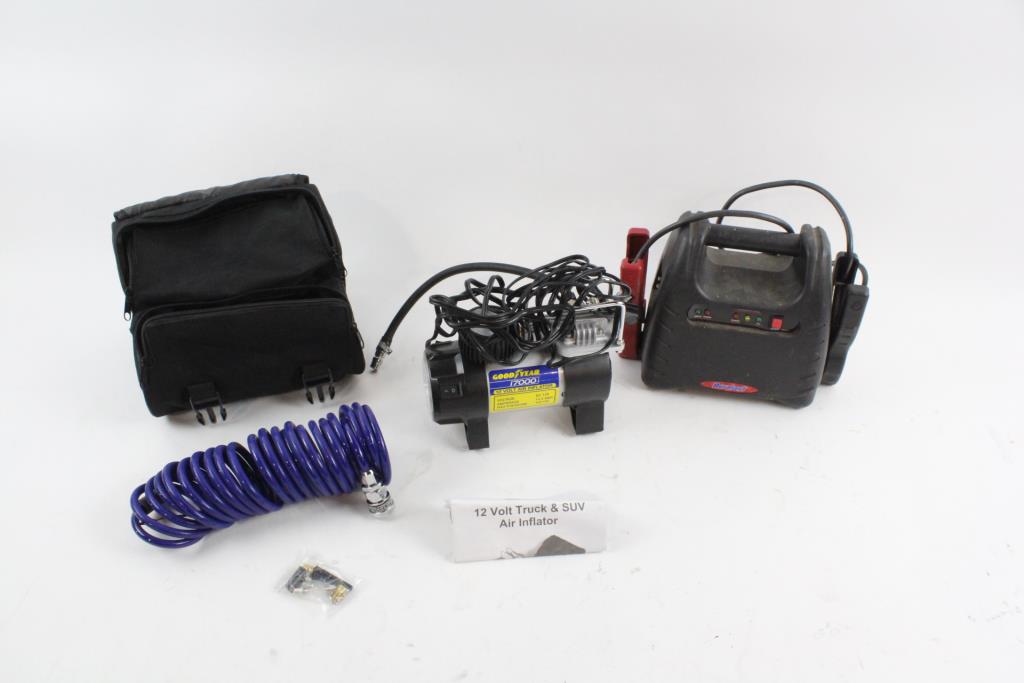 GoodYear Air Compressor And Duralast Jump Starter, 2 Pieces Property Room
