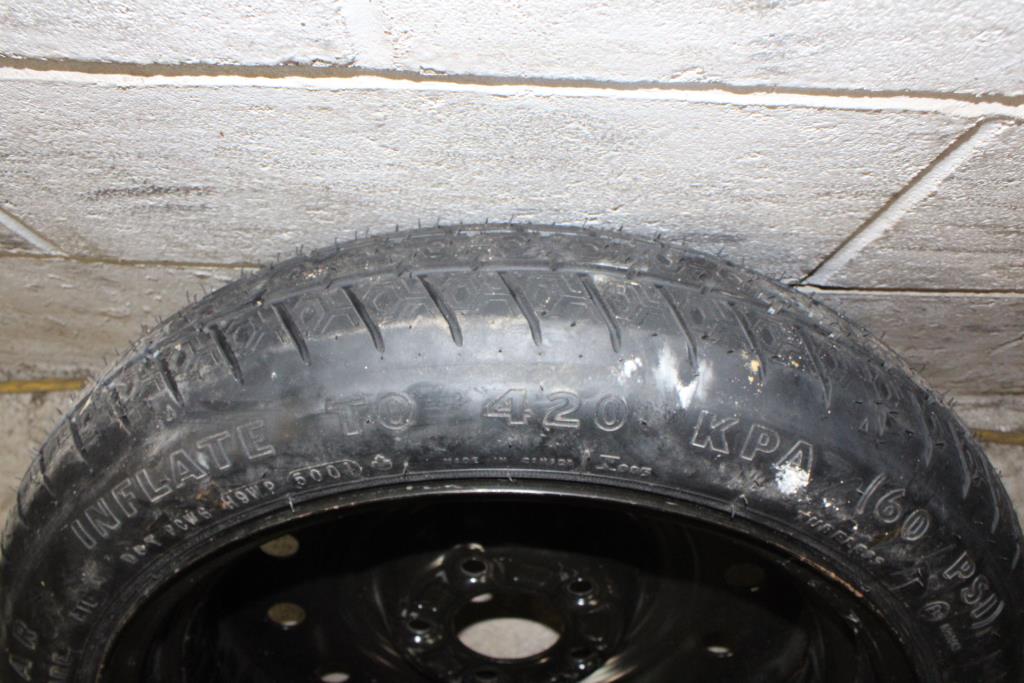 Goodyear T125 16" Spare Tire, Steel Rim 1 Piece. Property Room