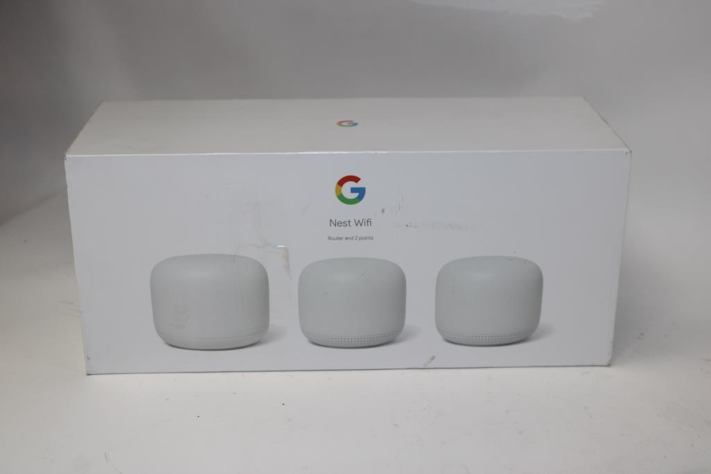 Google Nest Wifi Router And Two Points (Snow) | Property Room