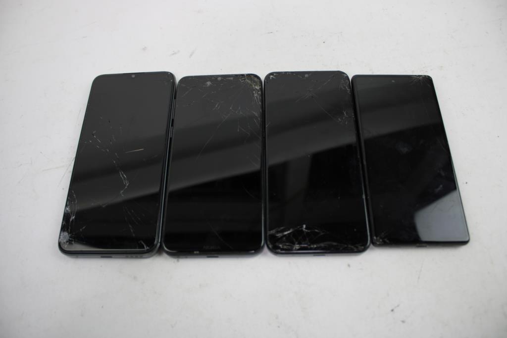Google, Nokia, Blu Cell Phone Lot, 4 Pieces, Sold For Parts