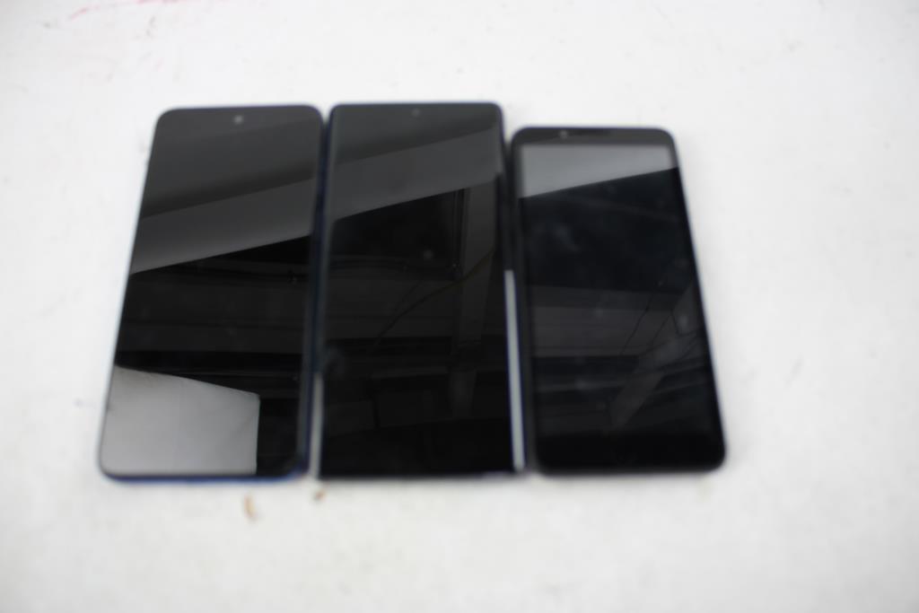 Google Pixel, Schok, Motorola Cell Phone Lot, 3 Pieces, Sold For Parts
