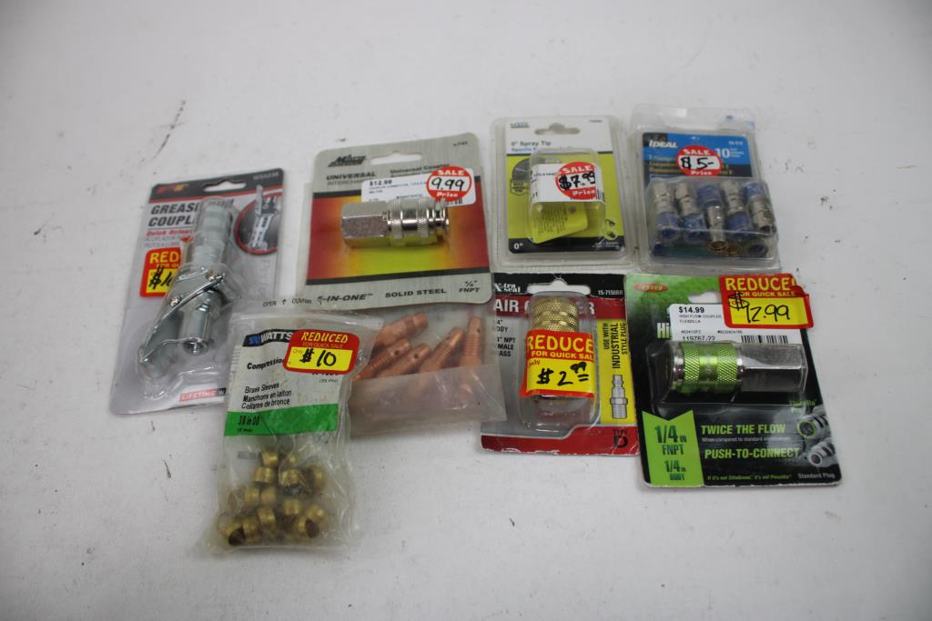 Grease Gun Coupler, Grease Hose, Coupler And Plug Kit, 14 Pieces